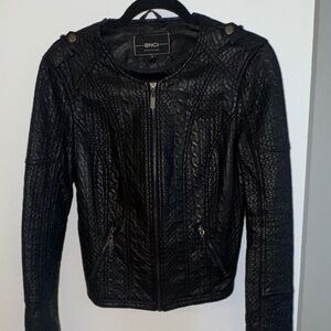 BNCI Black Leather Women's Jacket